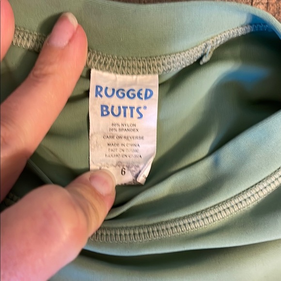 Rugged Butts Green Long Sleeve Shirts and Patterned Shorts Set Size 6 - Picture 7 of 12